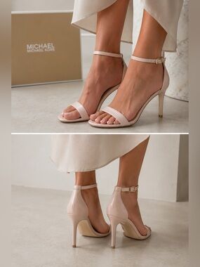 NEW Michael Kors Harper Pink Leather Heels 8.5 | Wedding Bridal